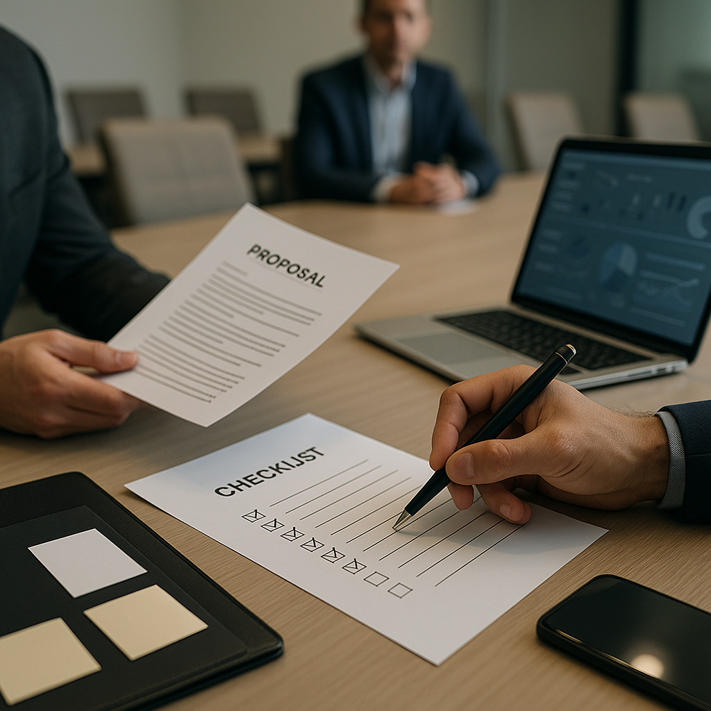 Como escolher: checklist decisório (o que exigir em proposta e no mês 1)